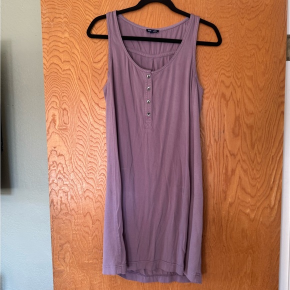 Splendid Purple Cotton Tank Dress - Picture 1 of 12